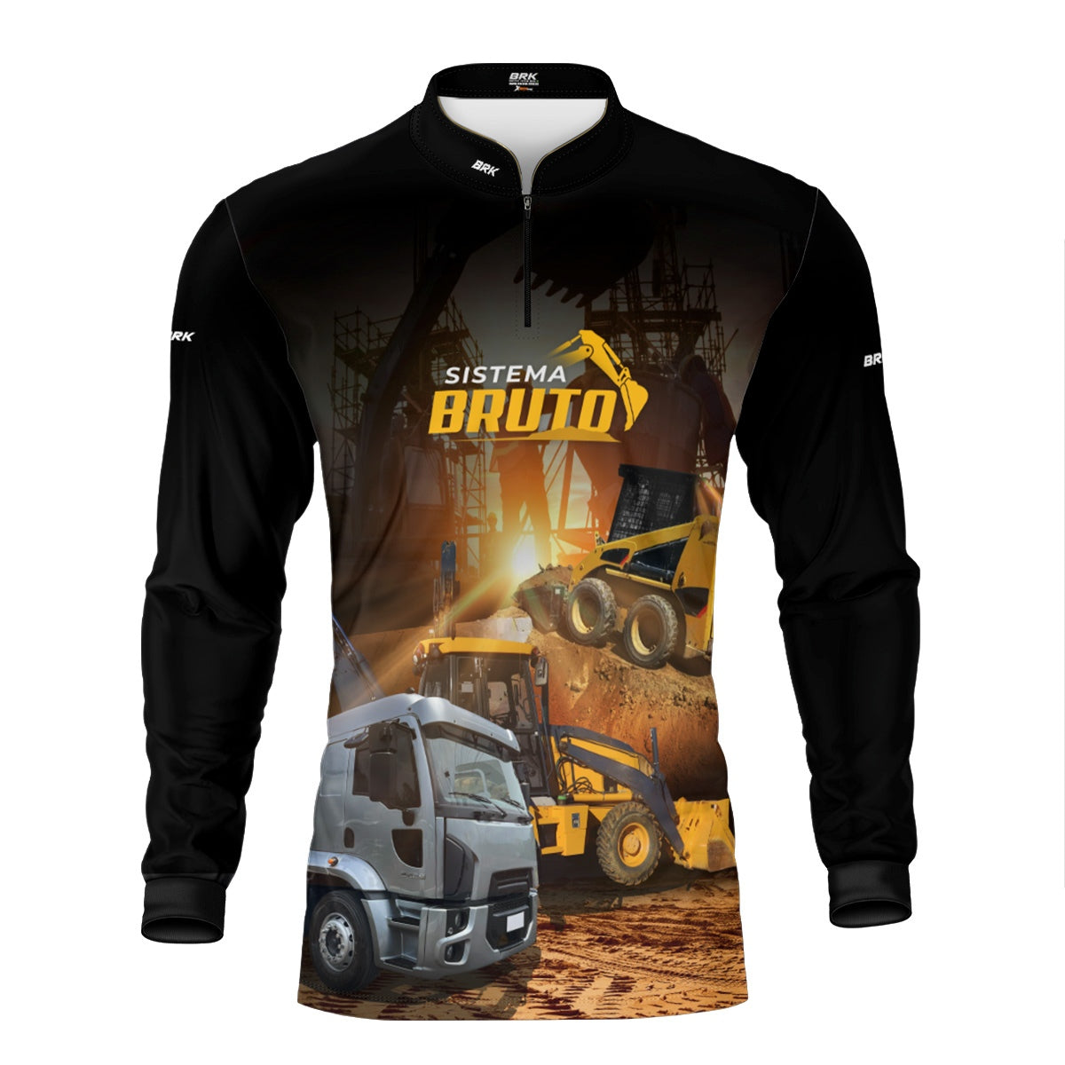 Camisa Máquina Pesada Brk Sistema Bruto Caminhão Caçamba com UV50+