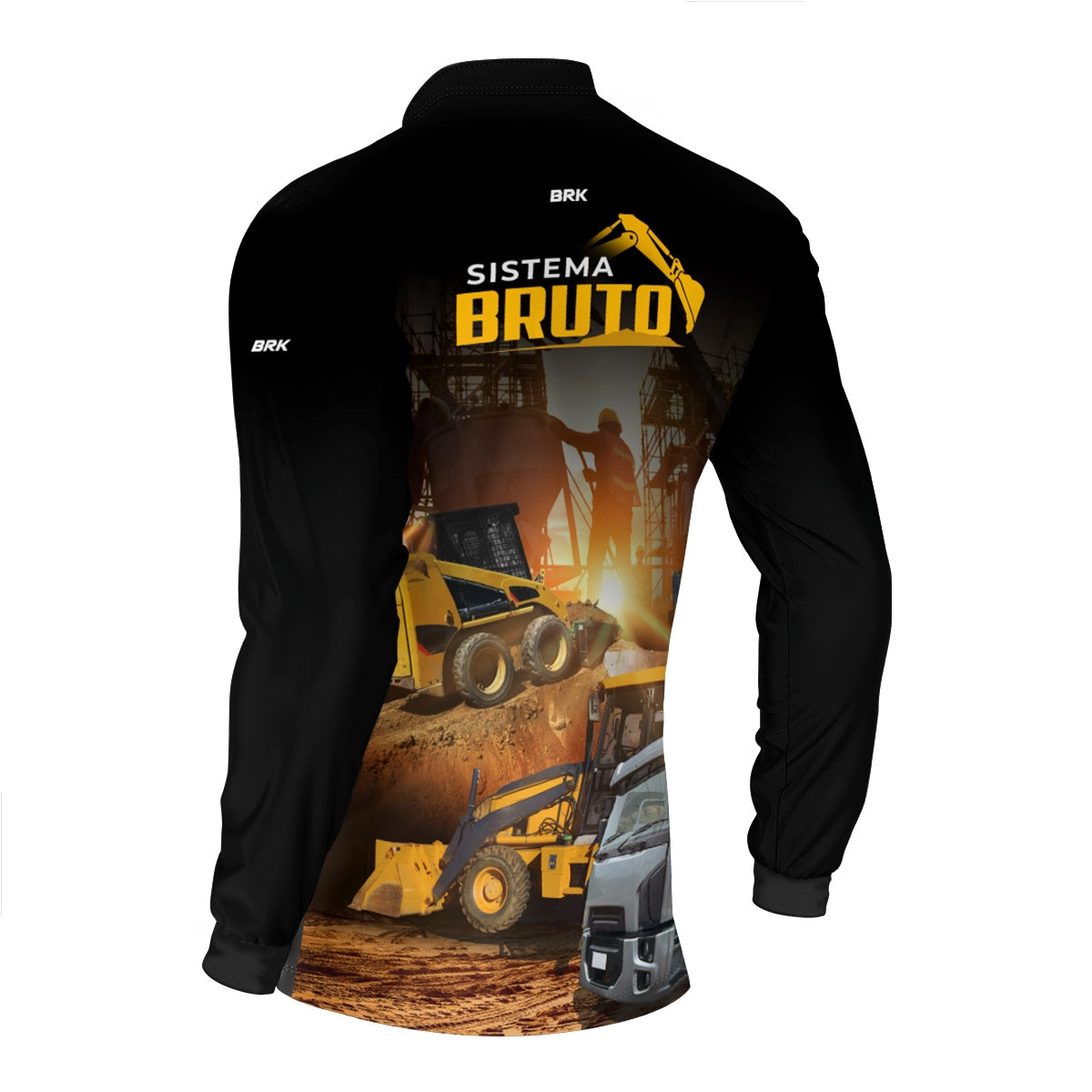 Camisa Máquina Pesada Brk Sistema Bruto Caminhão Caçamba com UV50+