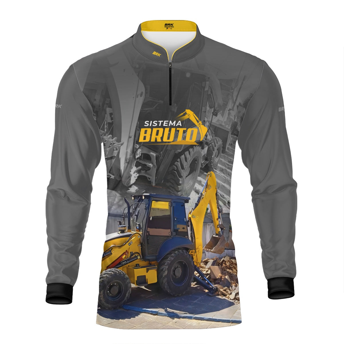 Camisa Máquina Pesada Brk Sistema Bruto Retroescavadeira com UV50+