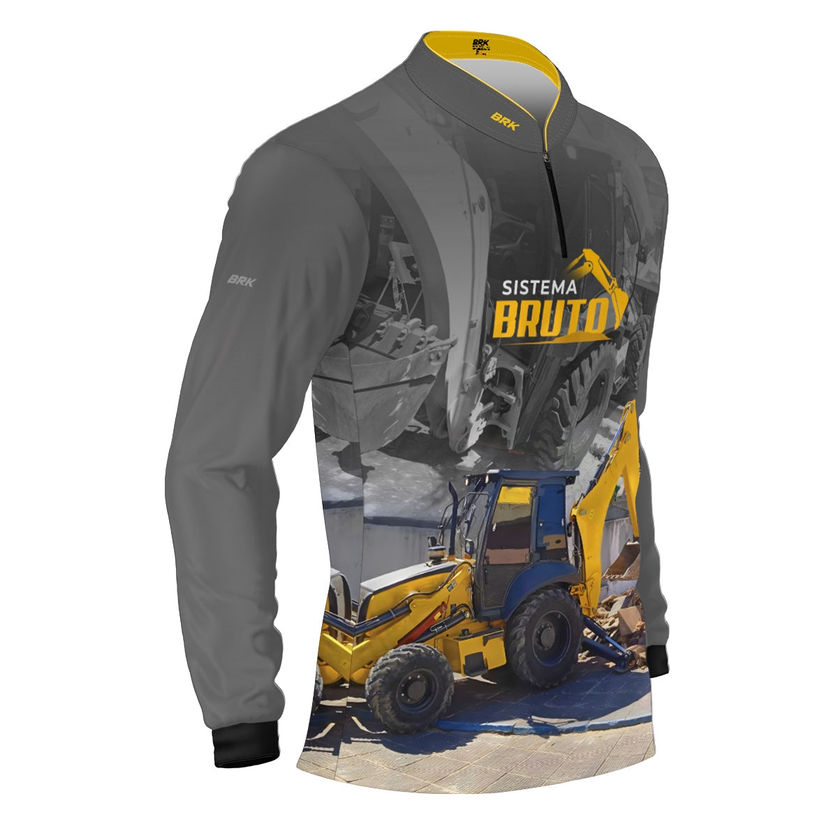 Camisa Máquina Pesada Brk Sistema Bruto Retroescavadeira com UV50+