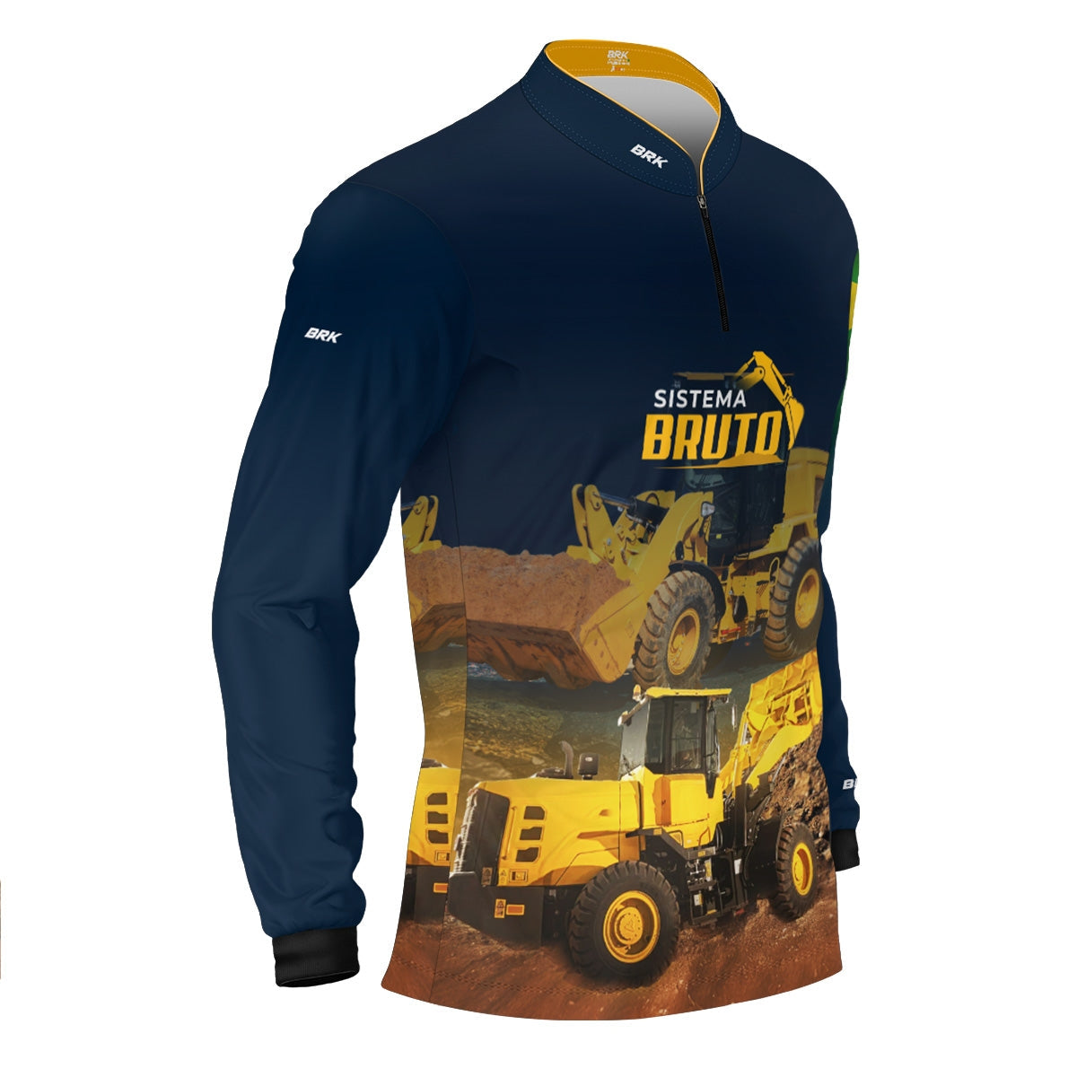 Camisa Máquina Pesada Brk Sistema Bruto Pá Carregadeira com UV50+