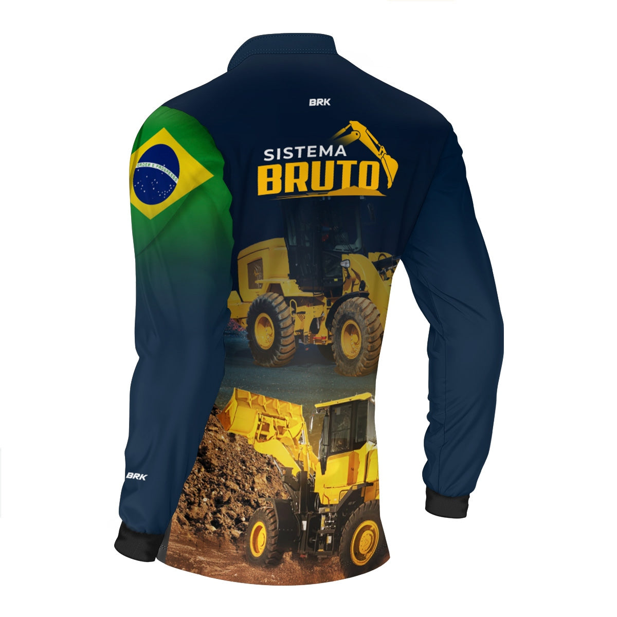 Camisa Máquina Pesada Brk Sistema Bruto Pá Carregadeira com UV50+