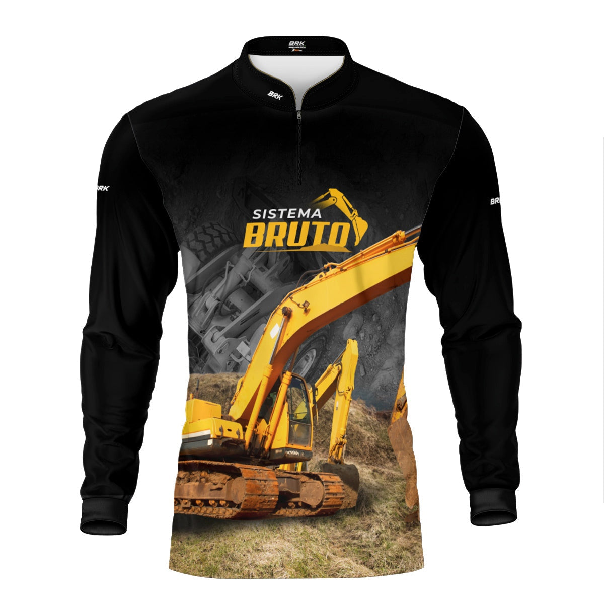 Camisa Máquina Pesada Brk Sistema Bruto Retroescavadeira com UV50+