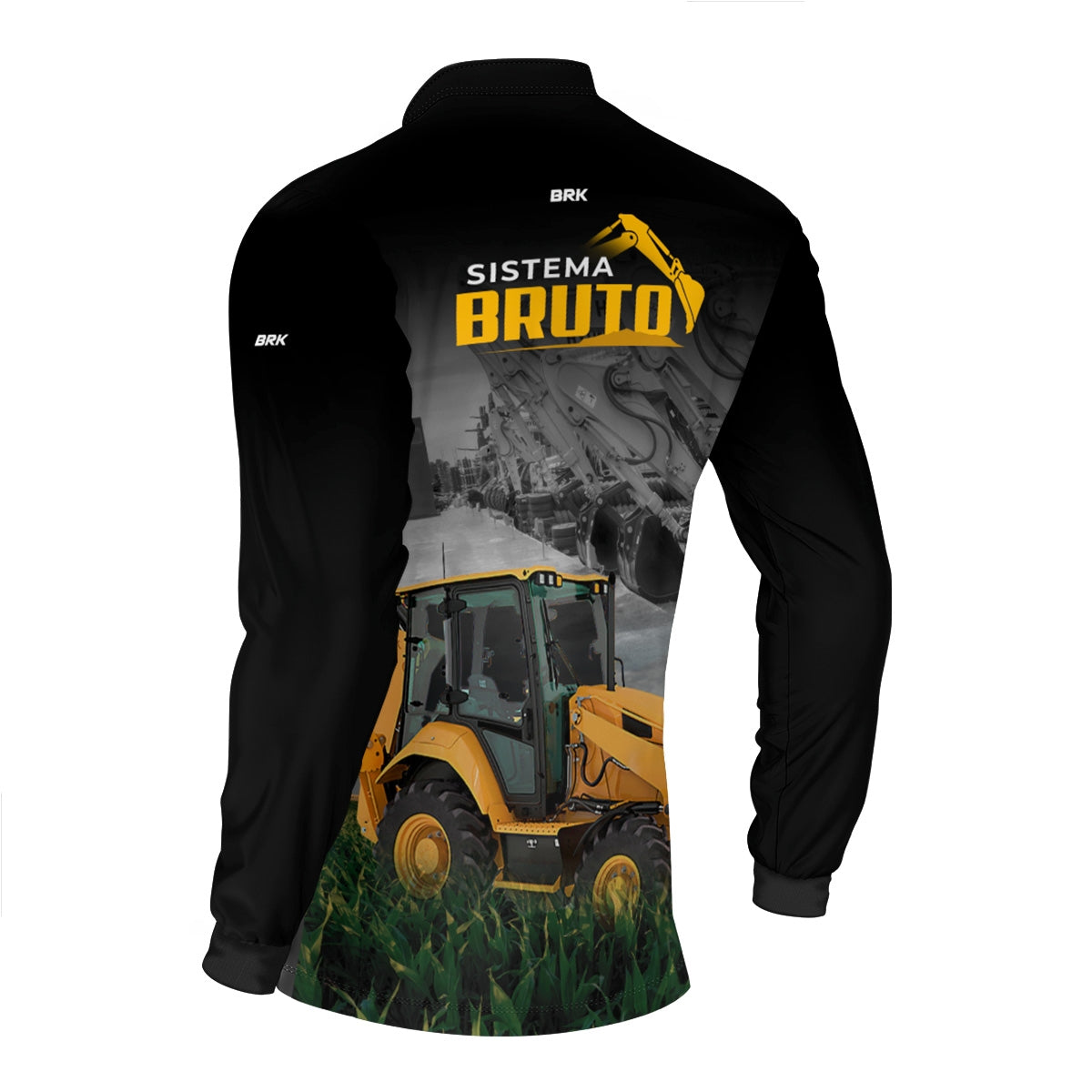 Camisa Máquina Pesada Brk Sistema Bruto Retroescavadeira com UV50+