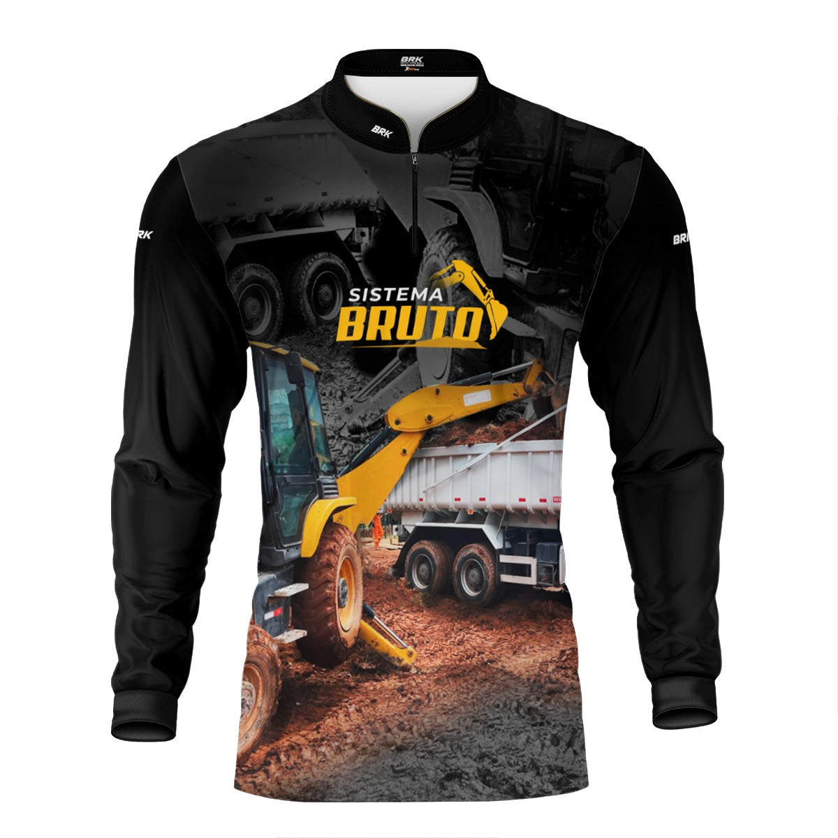 Camisa Máquina Pesada Brk Sistema Bruto Retroescavadeira com UV50+