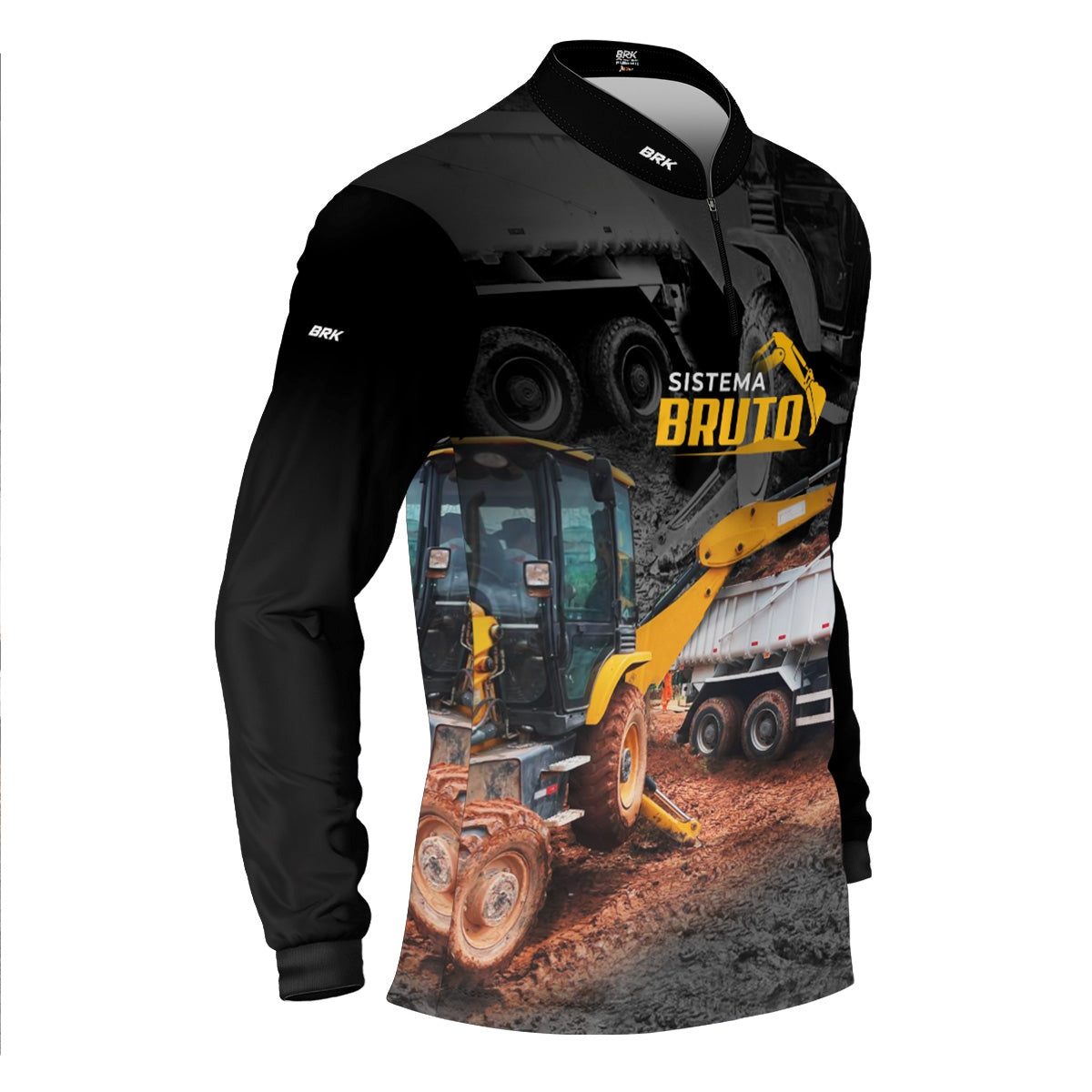 Camisa Máquina Pesada Brk Sistema Bruto Retroescavadeira com UV50+