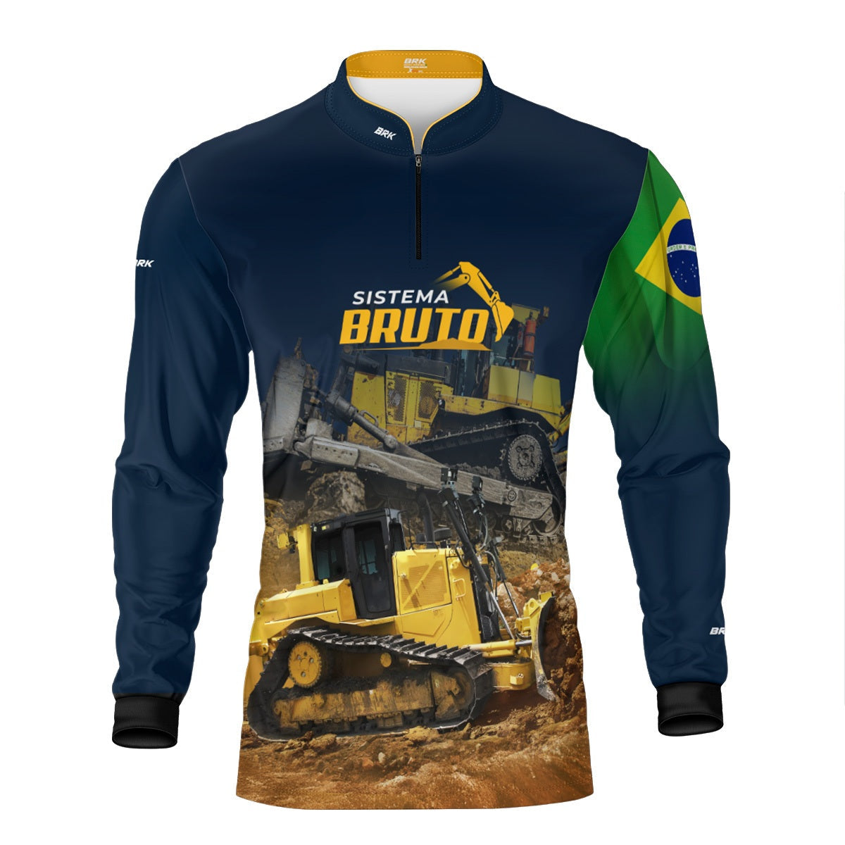 Camisa Máquina Pesada Brk Sistema Bruto Trator de Esteira com UV50+