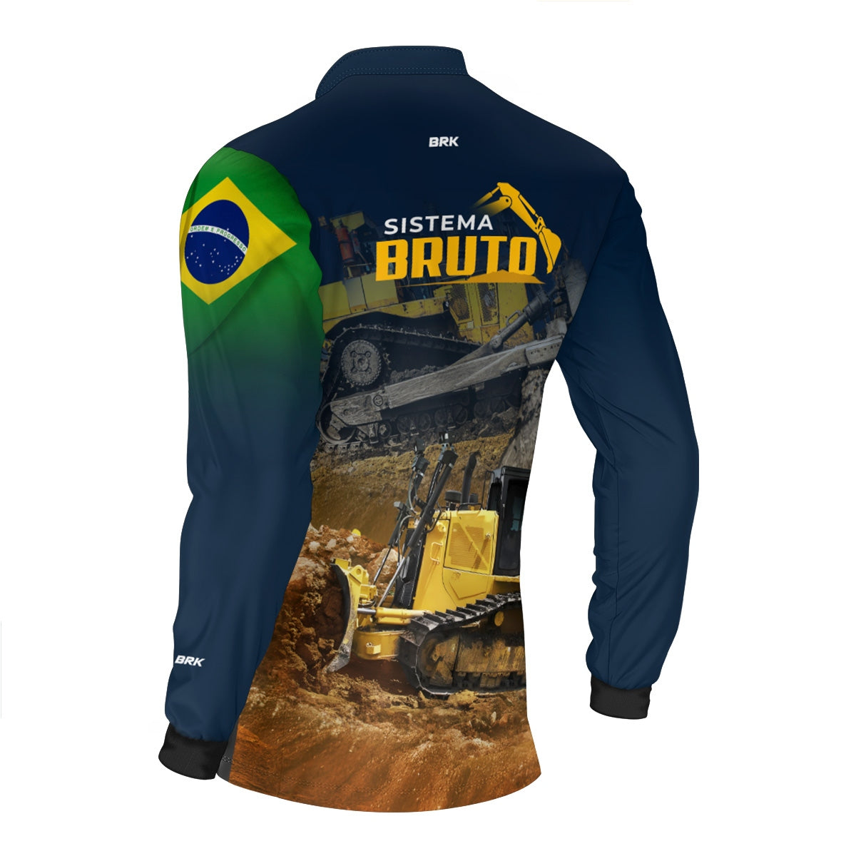 Camisa Máquina Pesada Brk Sistema Bruto Trator de Esteira com UV50+