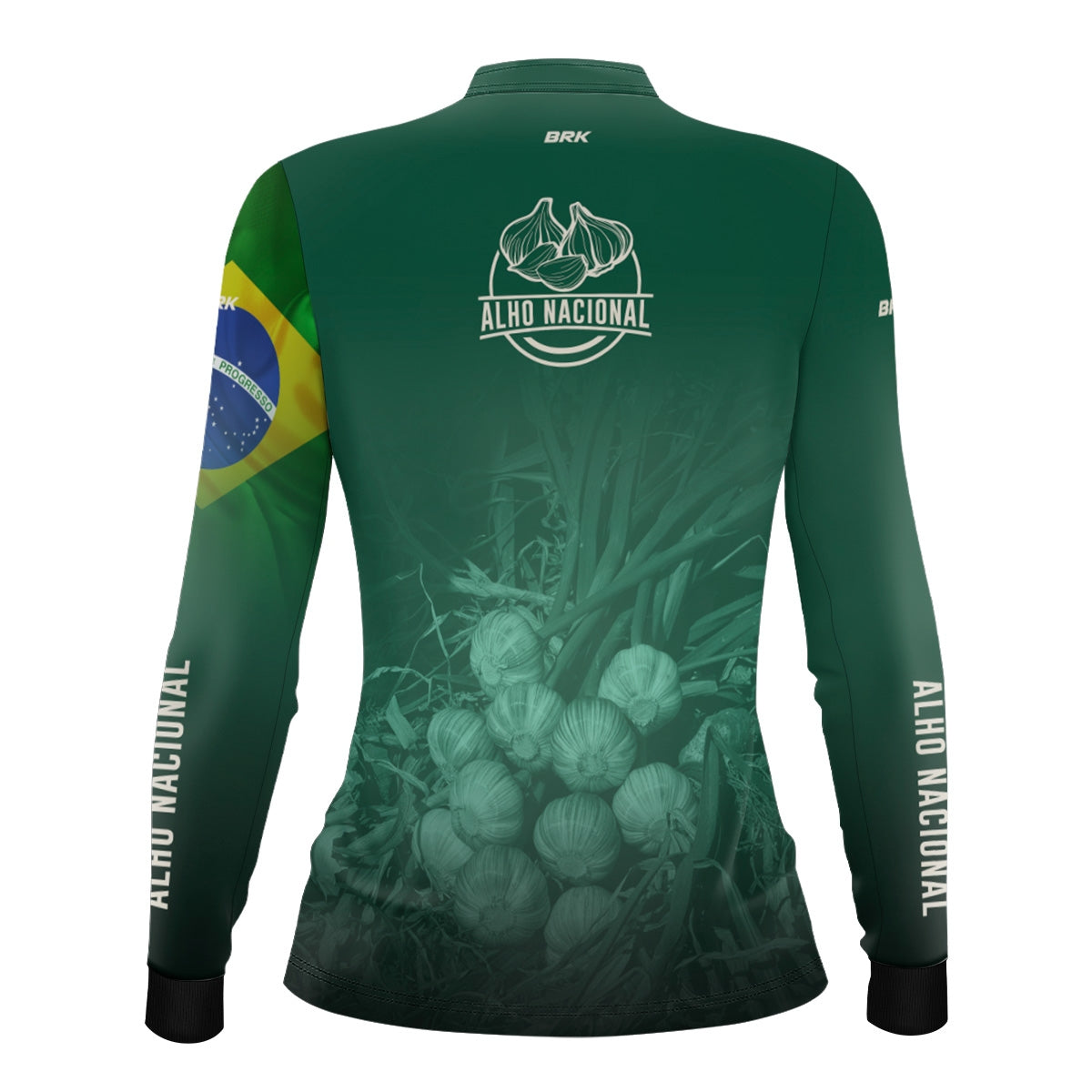 Camisa Agro Feminina Brk Alho Nacional Brasil com Proteção Solar UV50+