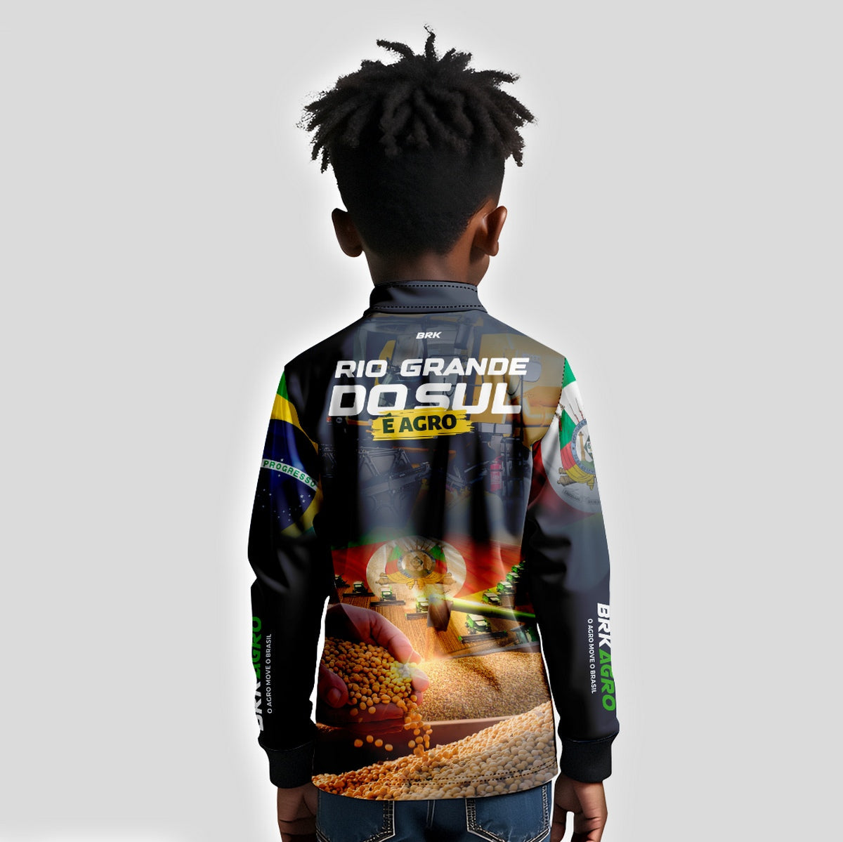 Camisa Agro Brk Rio Grande do Sul é Agro com Proteção UV50+