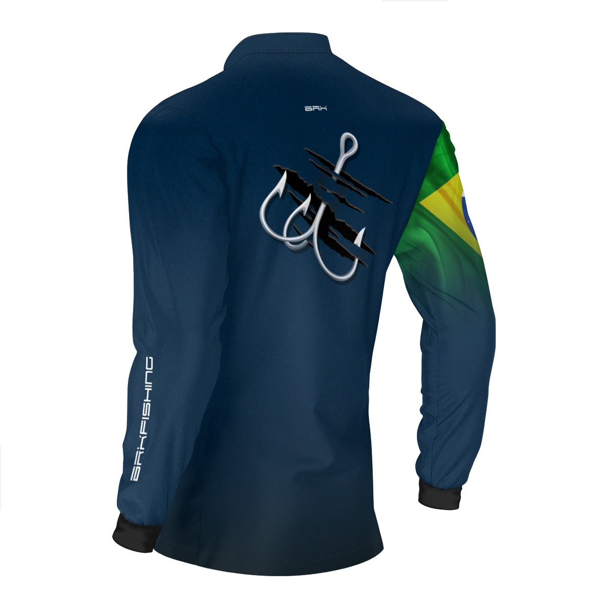 Camisa Brk Azul Bandeira do Brasil Garateia com Proteção UV50+