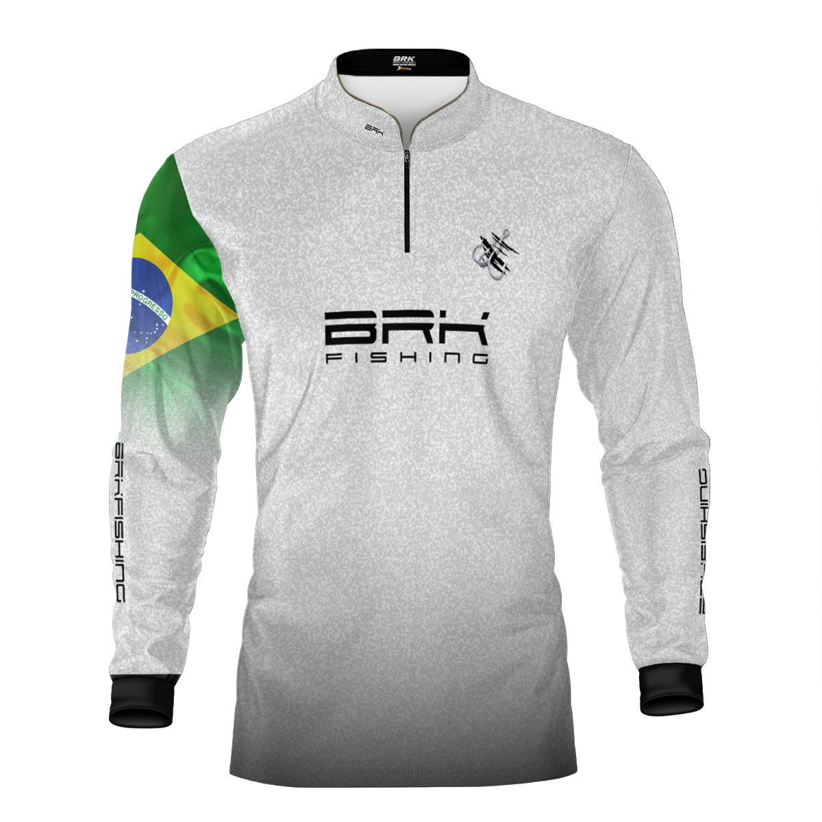 Camisa Brk Branca Bandeira do Brasil Garateia com Proteção UV50+