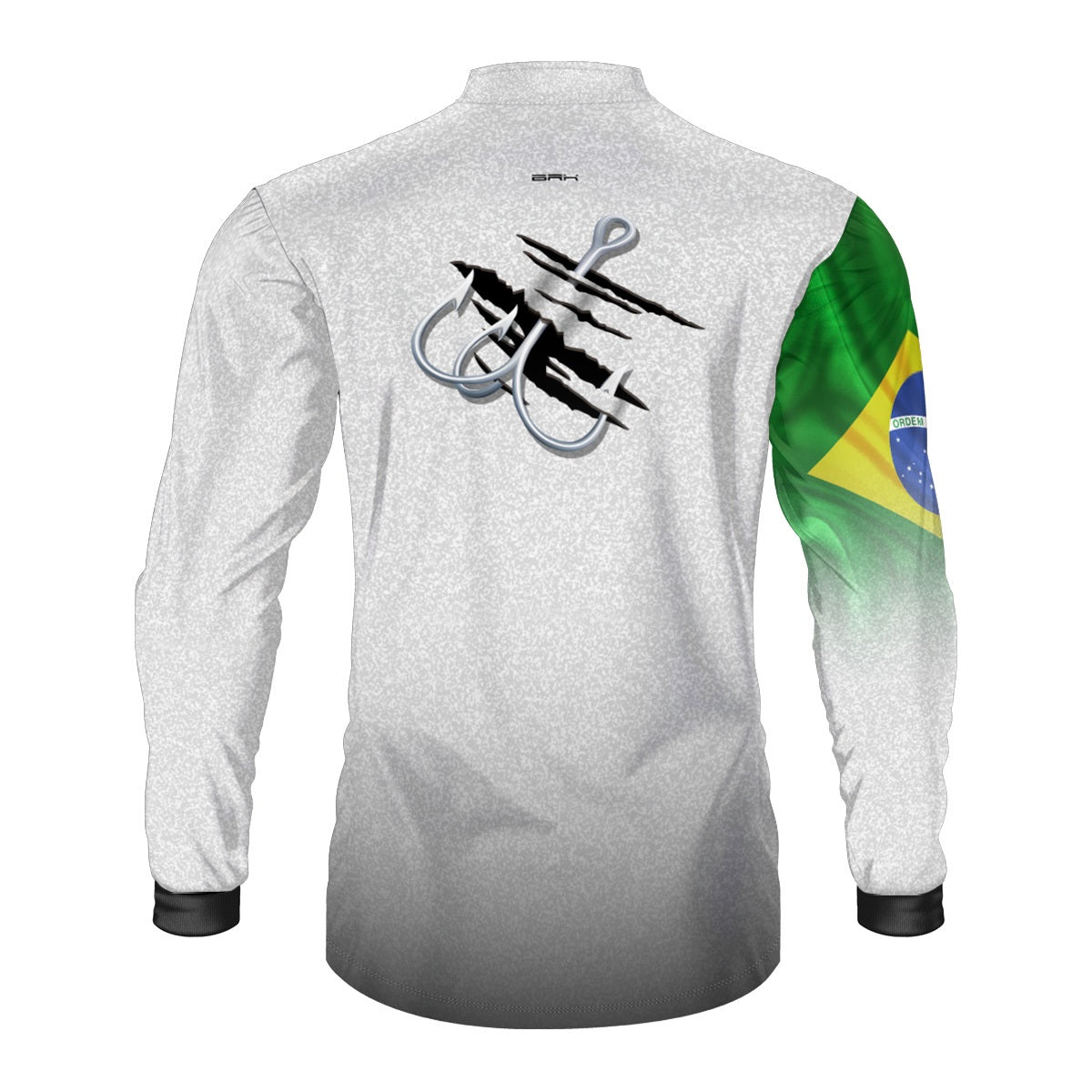 Camisa Brk Branca Bandeira do Brasil Garateia com Proteção UV50+