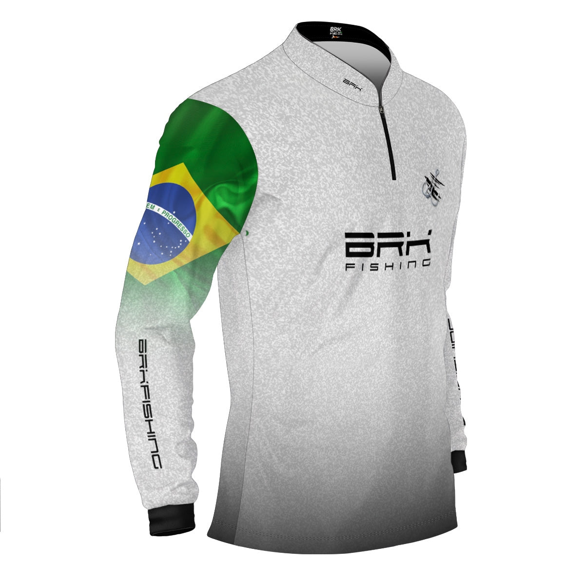 Camisa Brk Branca Bandeira do Brasil Garateia com Proteção UV50+