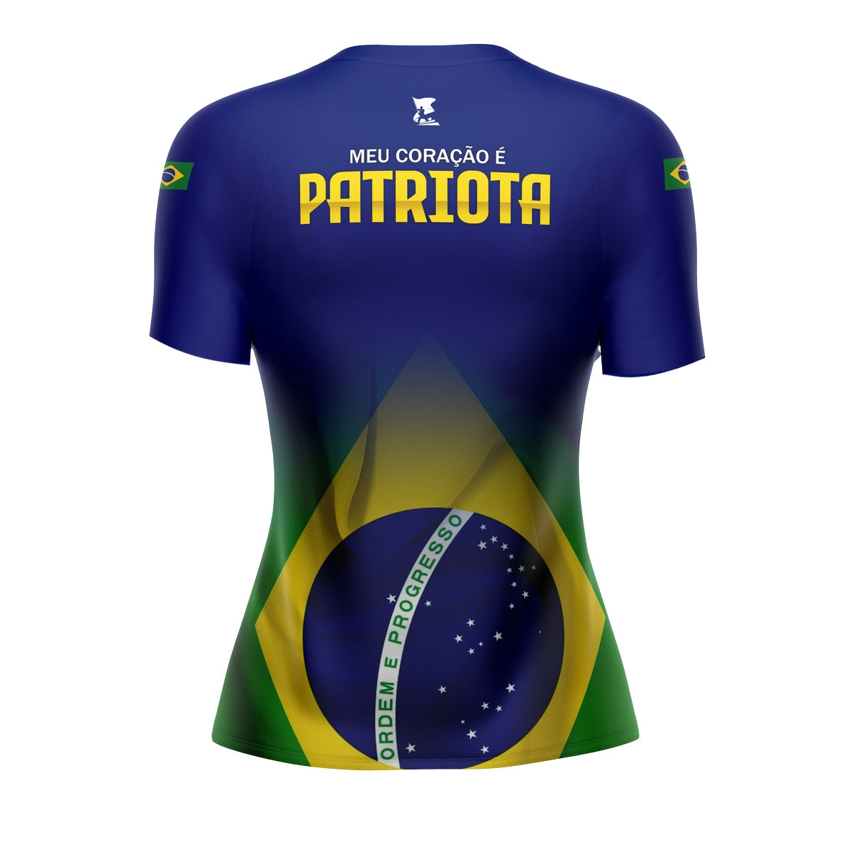 Camiseta Brasil Patriota Feminina Azul Envio Imediato