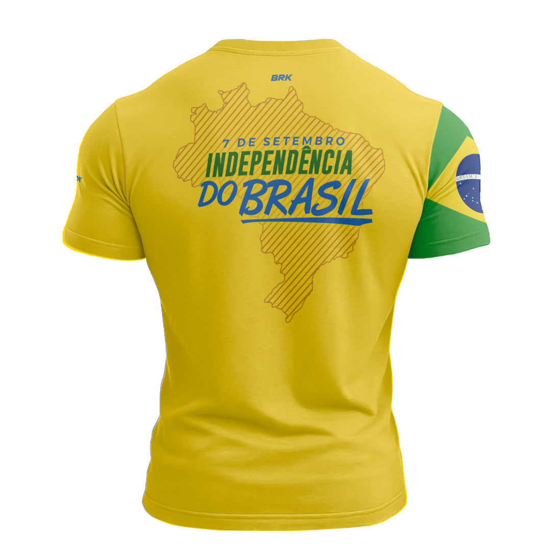 Camiseta Agro Brk Brasil Amarelo com Proteção Solar UV50+