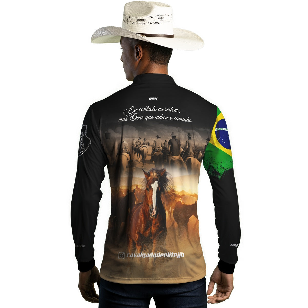 Camisa Agro Brk Cavalgada Elite JJB com Proteção UV50+