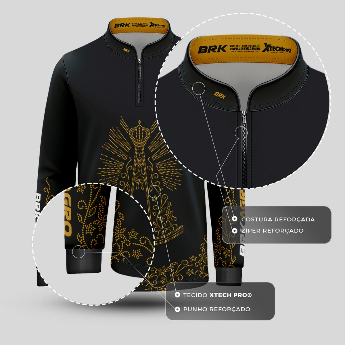 Camisa Agro Brk Feminina Nossa Senhora com Proteção Solar UV50+