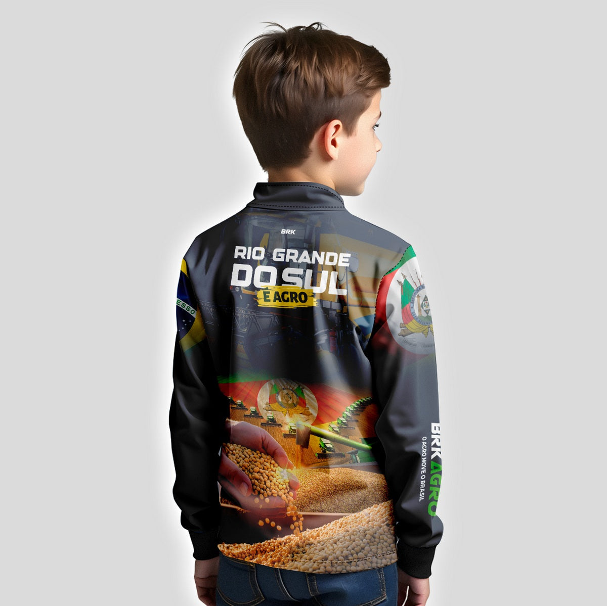 Camisa Agro Brk Rio Grande do Sul é Agro com Proteção UV50+