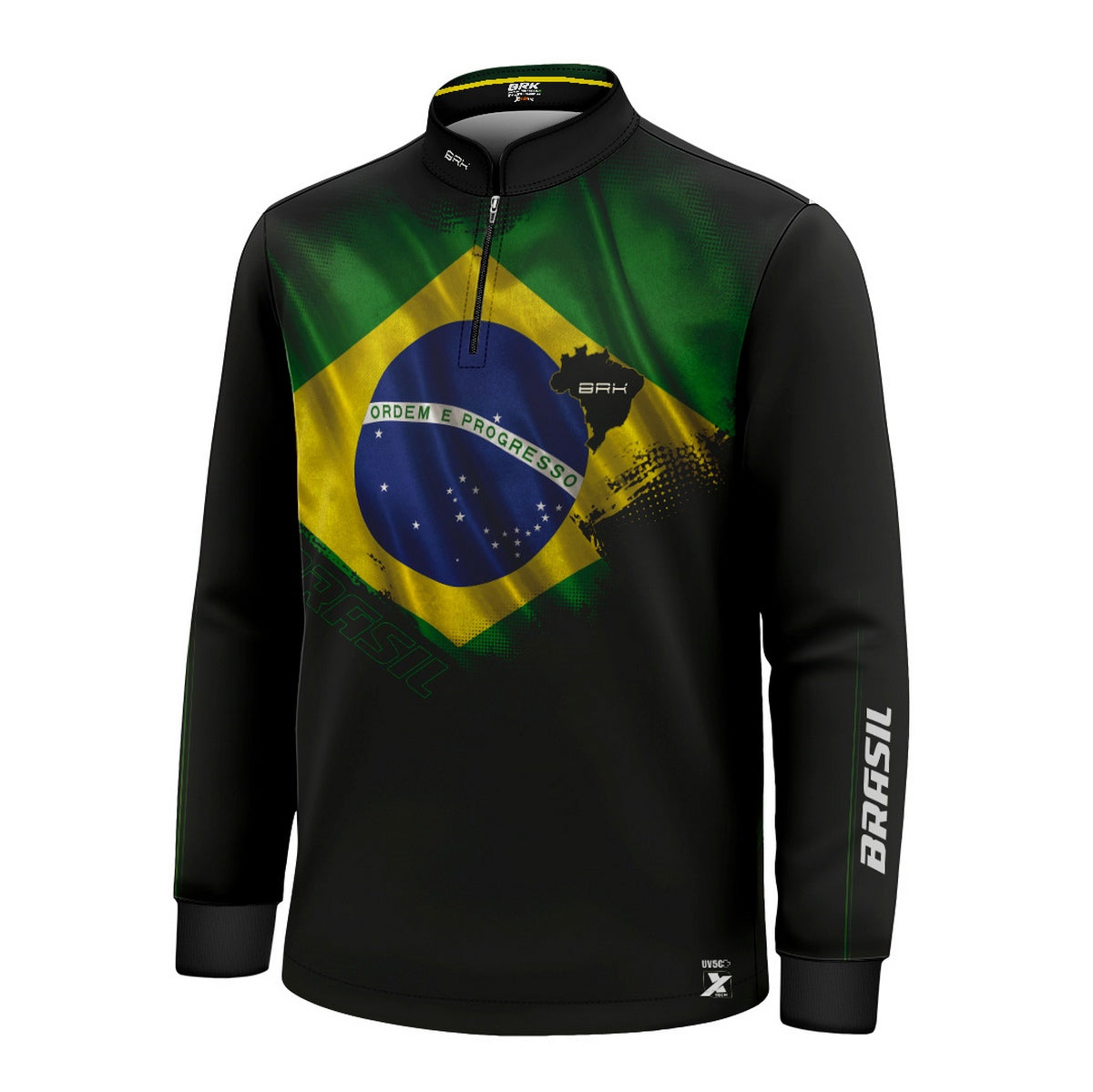 Camisa Agro Infantil Brk Bandeira do Brasil com Proteção Solar UV50+
