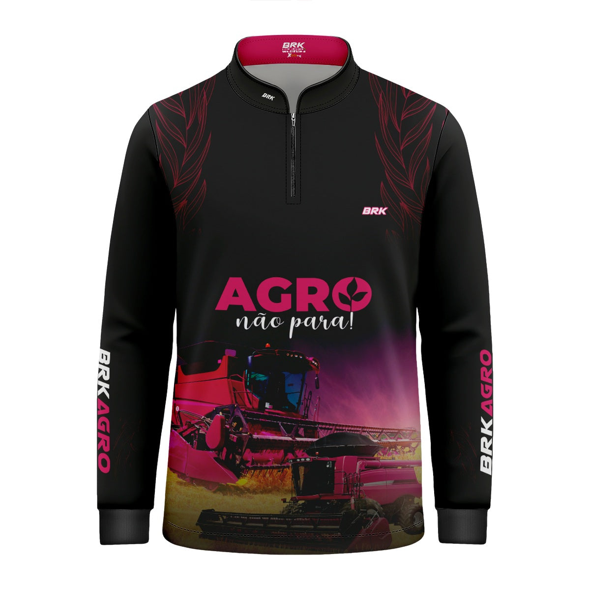 Camisa Agro Infantil Brk O Agro Não Para Preta com UV50+