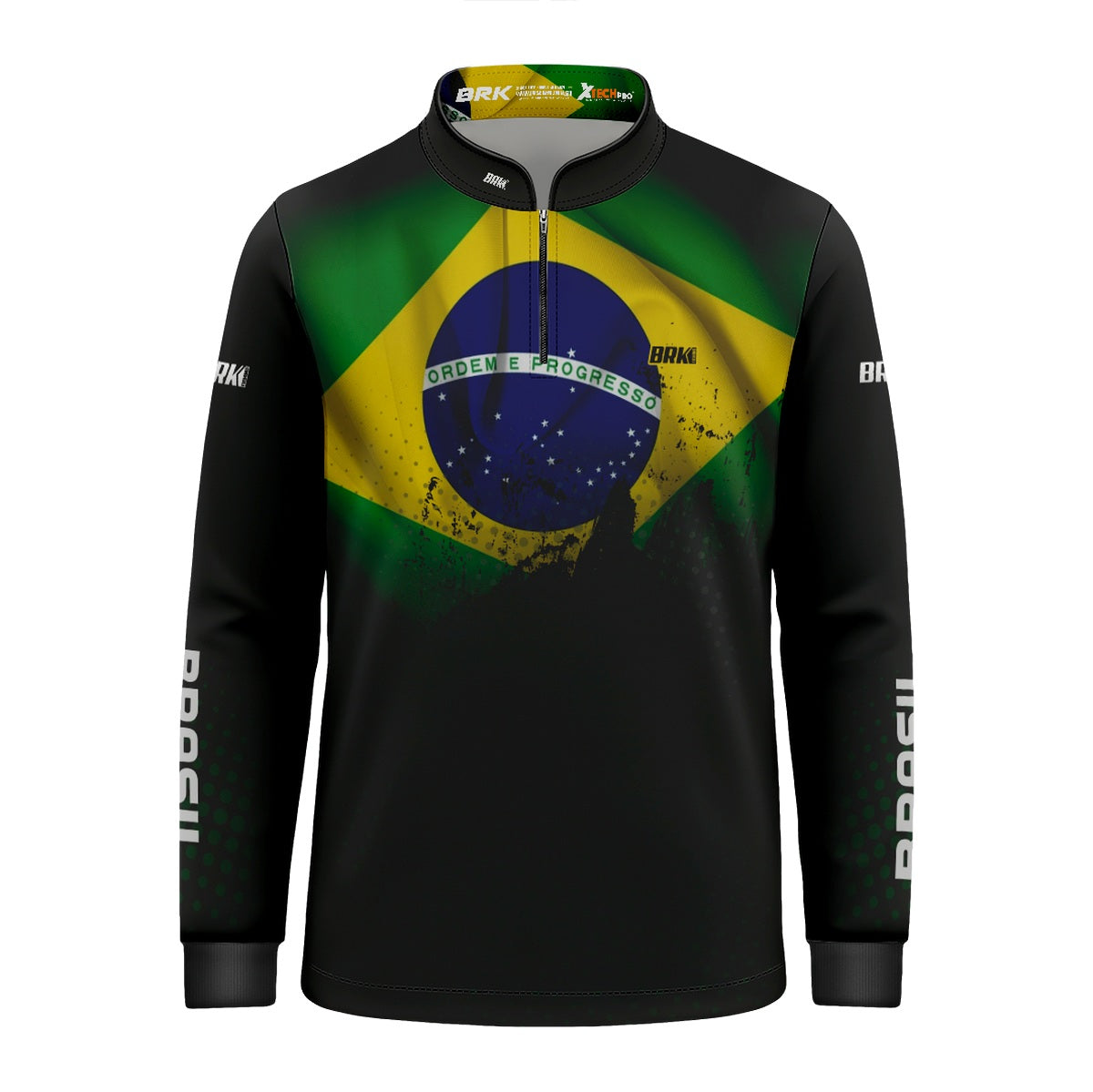 Camisa Infantil Agro Brk Bandeira do Brasil com Proteção Solar UV50+