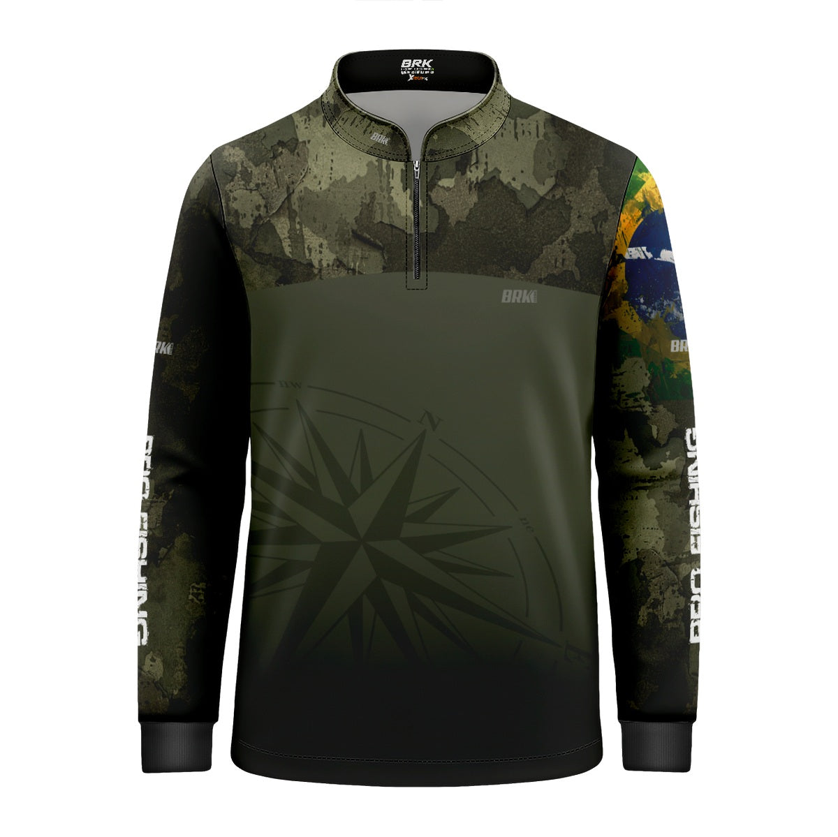 Camisa Infantil Agro Brk Bussola Brasil Camuflada com Proteção Solar UV50+