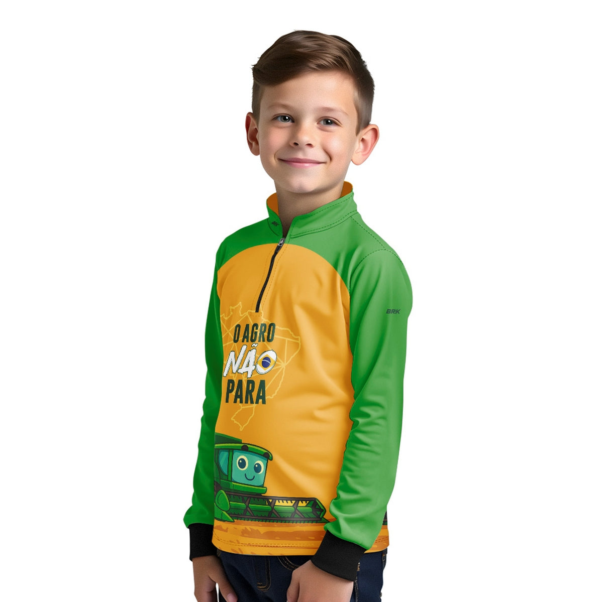 Camisa Agro Kids Brk O Agro Não Para com Proteção UV50