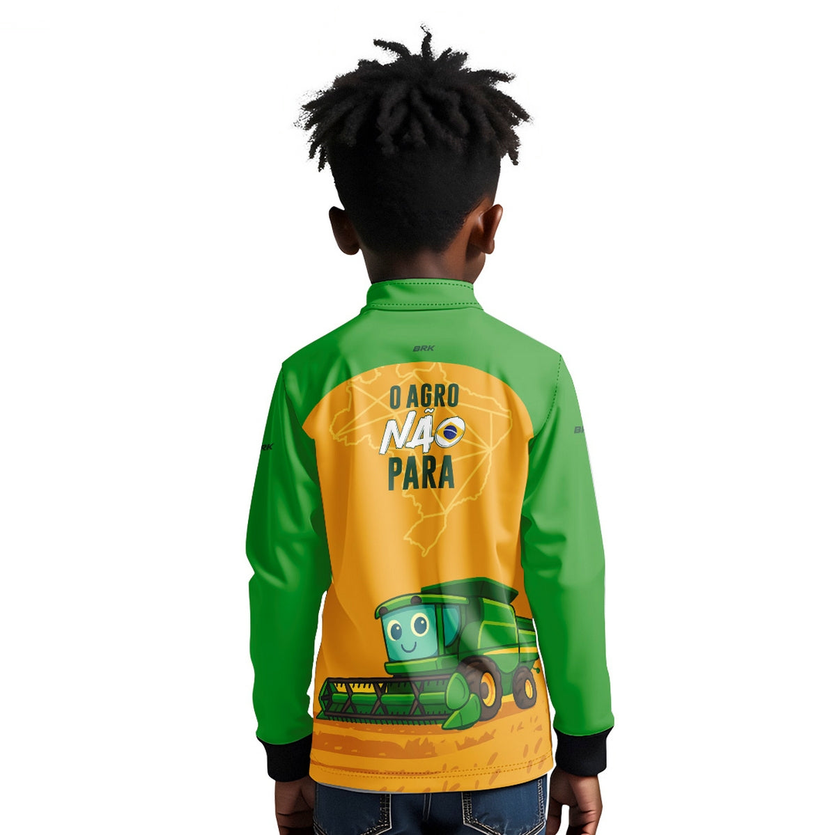 Camisa Agro Kids Brk O Agro Não Para com Proteção UV50 + Brinde