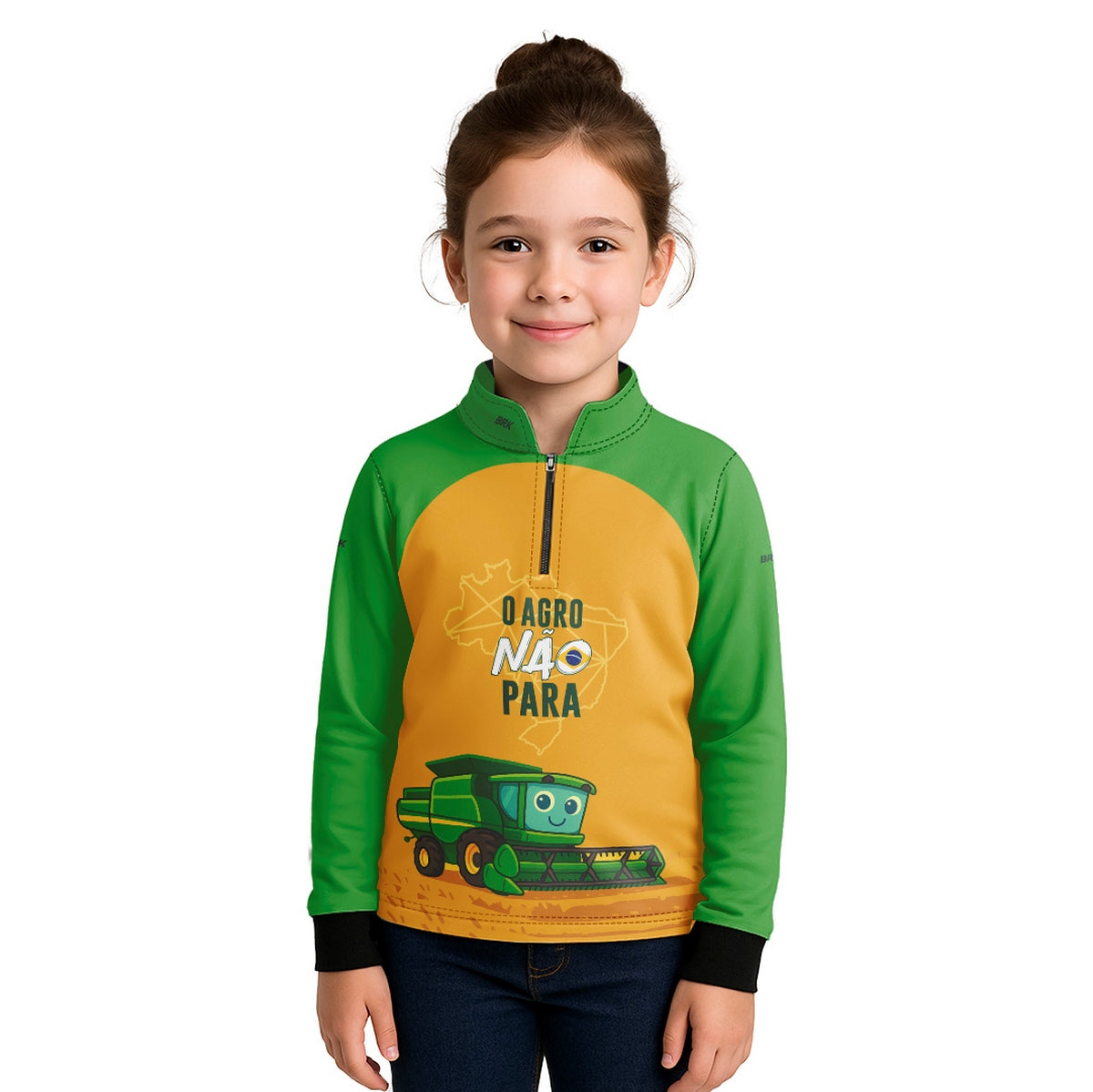 Camisa Agro Kids Brk O Agro Não Para com Proteção UV50 + Brinde