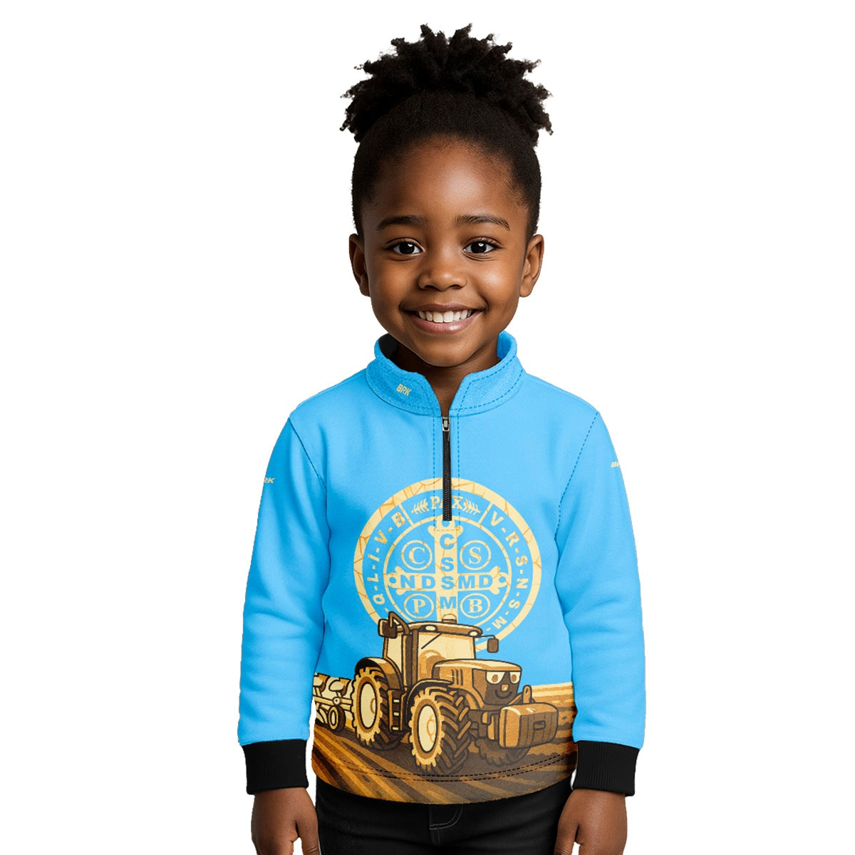 Camisa Agro Kids Brk Medalha de São Bento com Proteção UV50 + Brinde