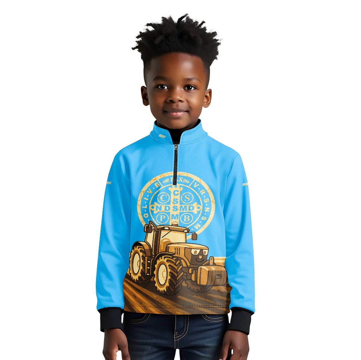 Camisa Agro Kids Brk Medalha de São Bento com Proteção UV50 + Brinde