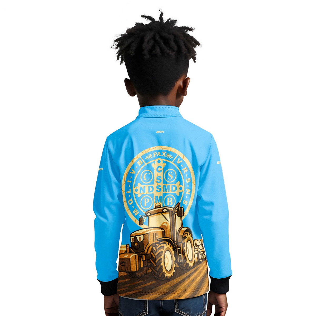 Camisa Agro Kids Brk Medalha de São Bento com Proteção UV50 + Brinde