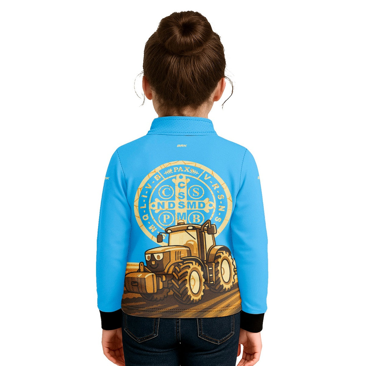 Camisa Agro Kids Brk Medalha de São Bento com Proteção UV50 + Brinde