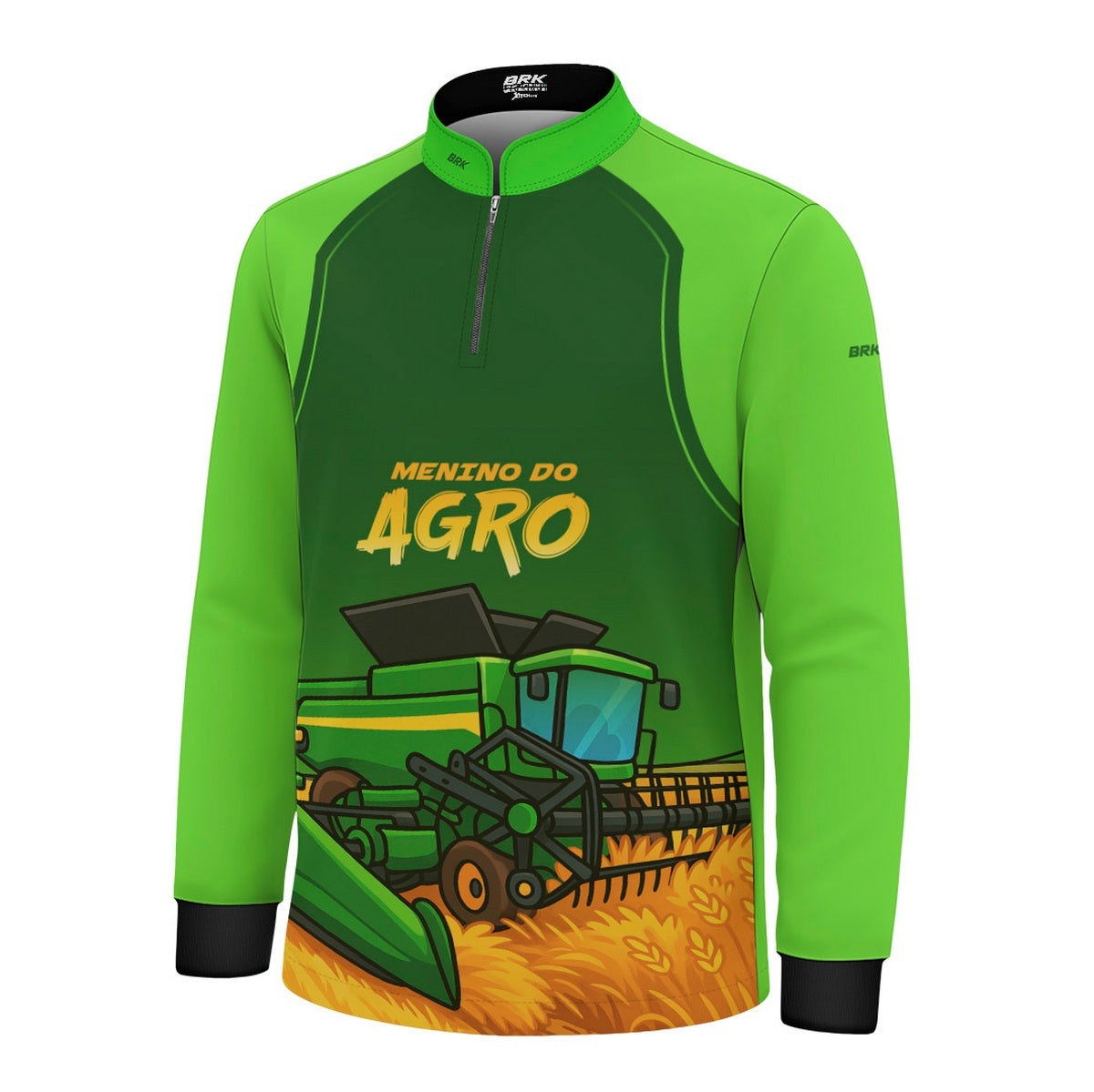 Camisa Agro Kids Brk Verde Menino do Agro com Proteção UV50 + Brinde