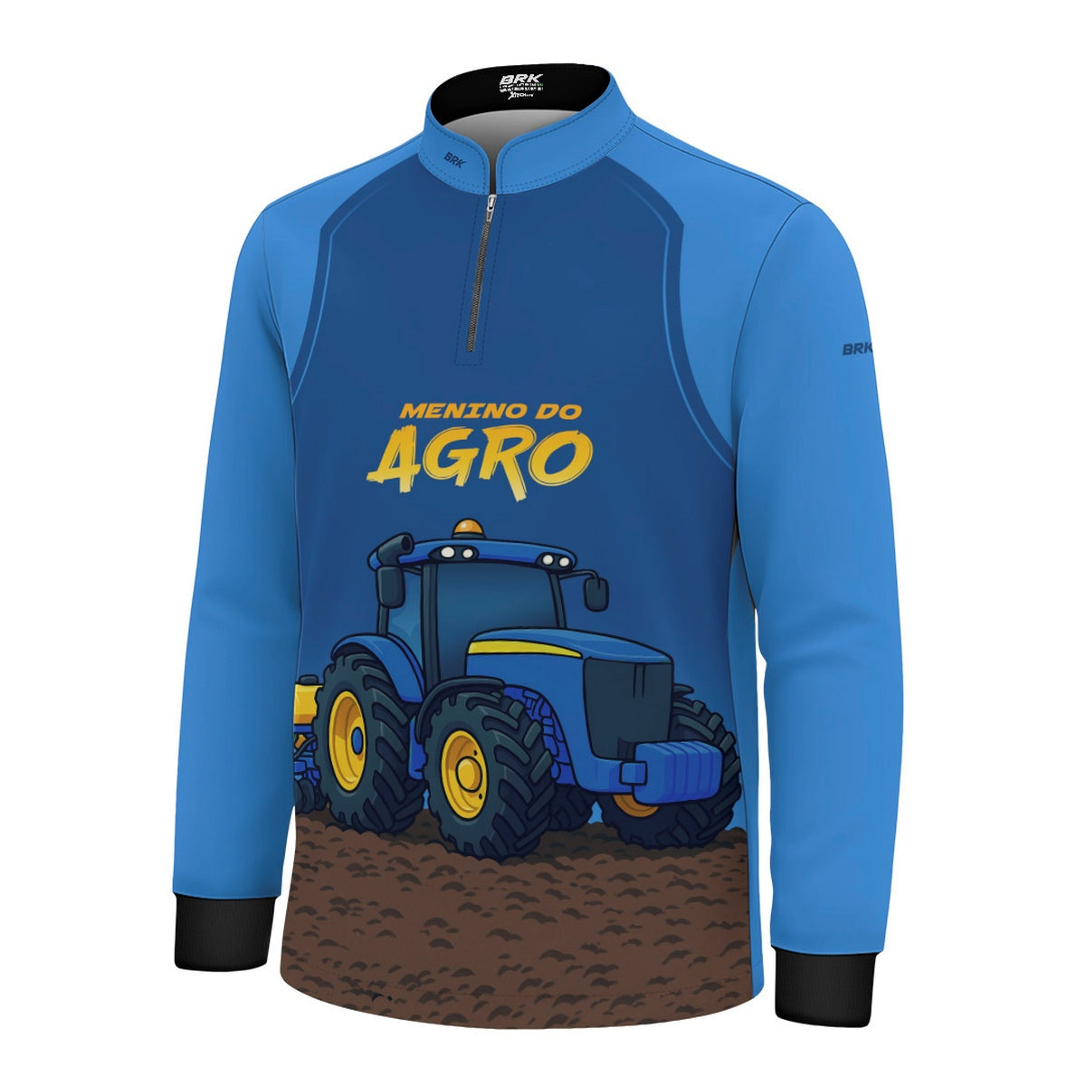 Camisa Agro Kids Brk Azul Menino do Agro com Proteção UV50 + Brinde
