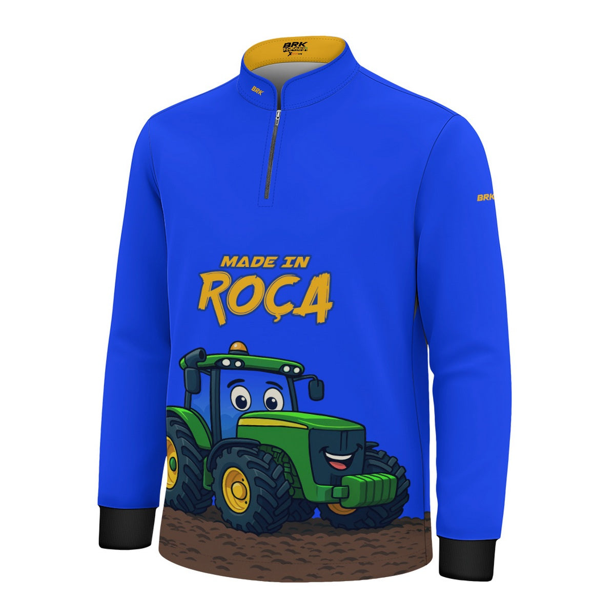 Camisa Agro Kids Brk Azul Made in Roça com Proteção UV50 + Brinde