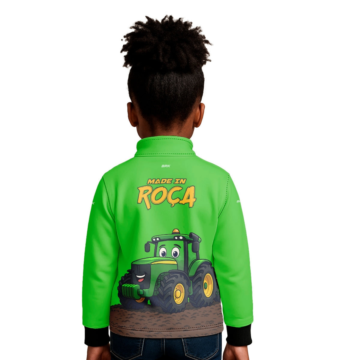 Camisa Agro Kids Brk Verde Made in Roça com Proteção UV50 + Brinde