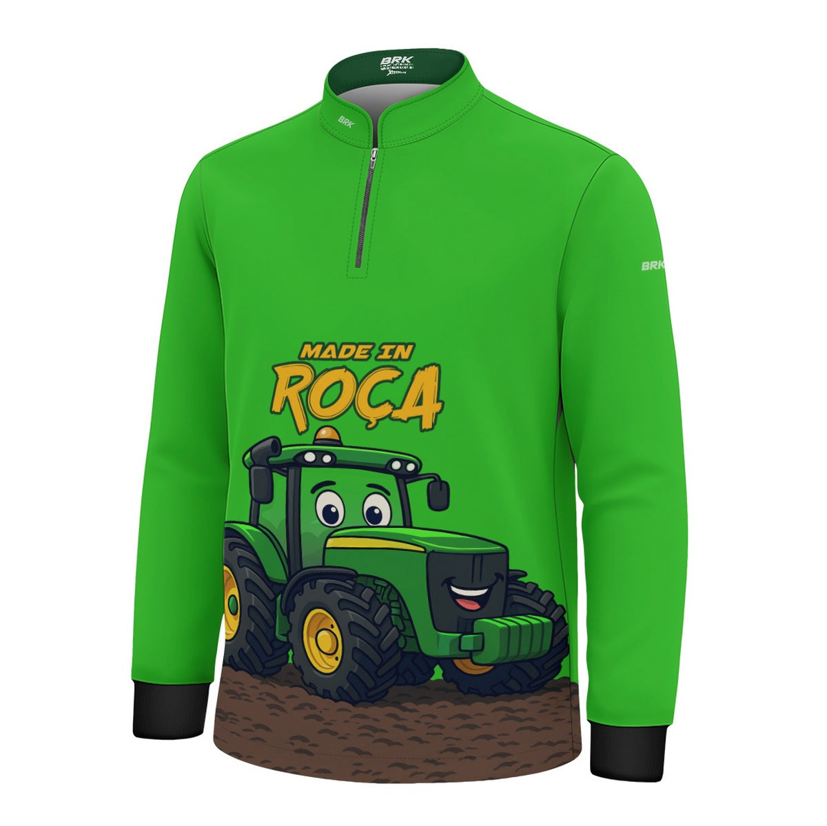 Camisa Agro Kids Brk Verde Made in Roça com Proteção UV50 + Brinde
