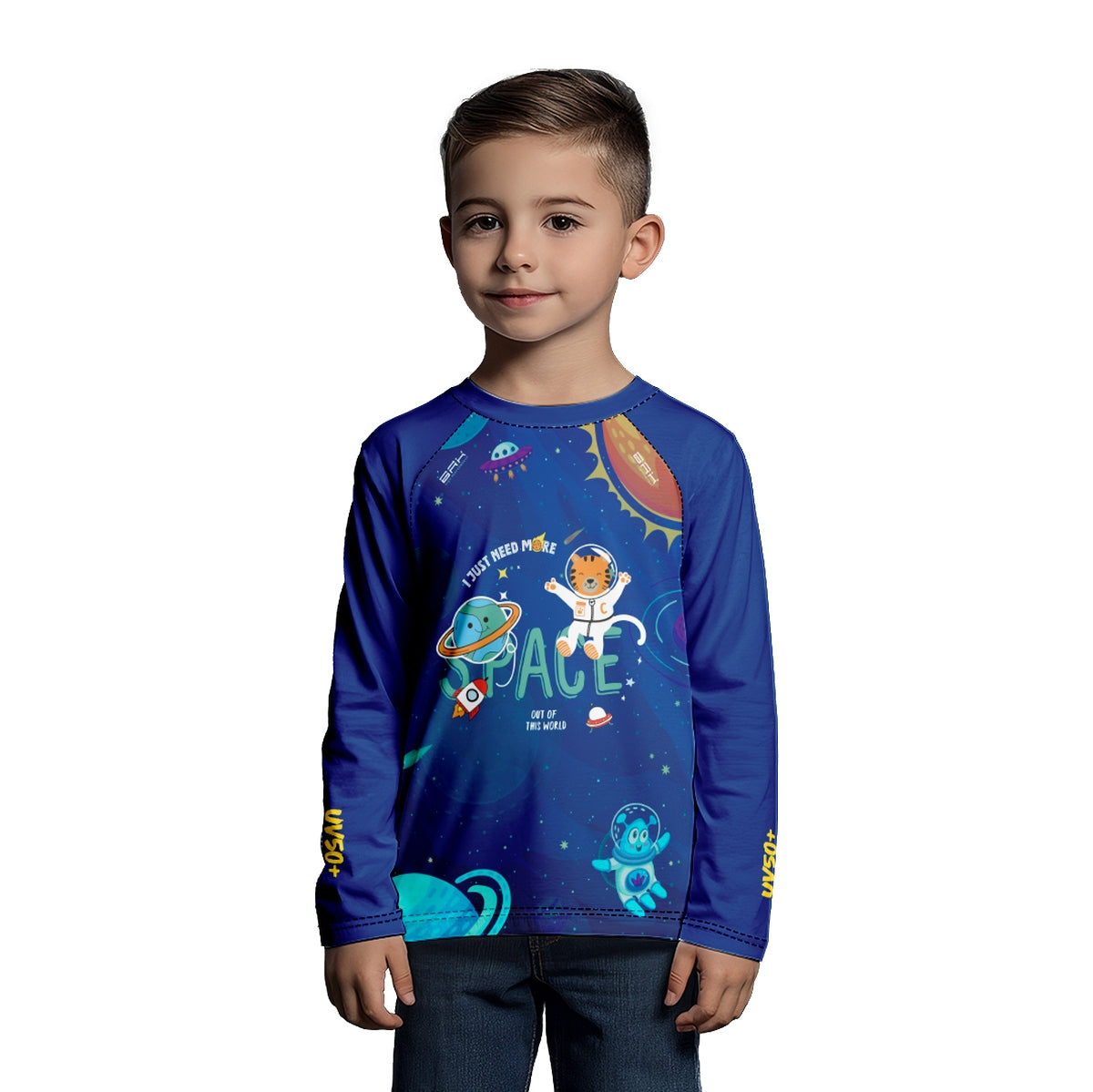 Camisa Agro Kids Brk Gatinho Astronauta com Proteção UV50