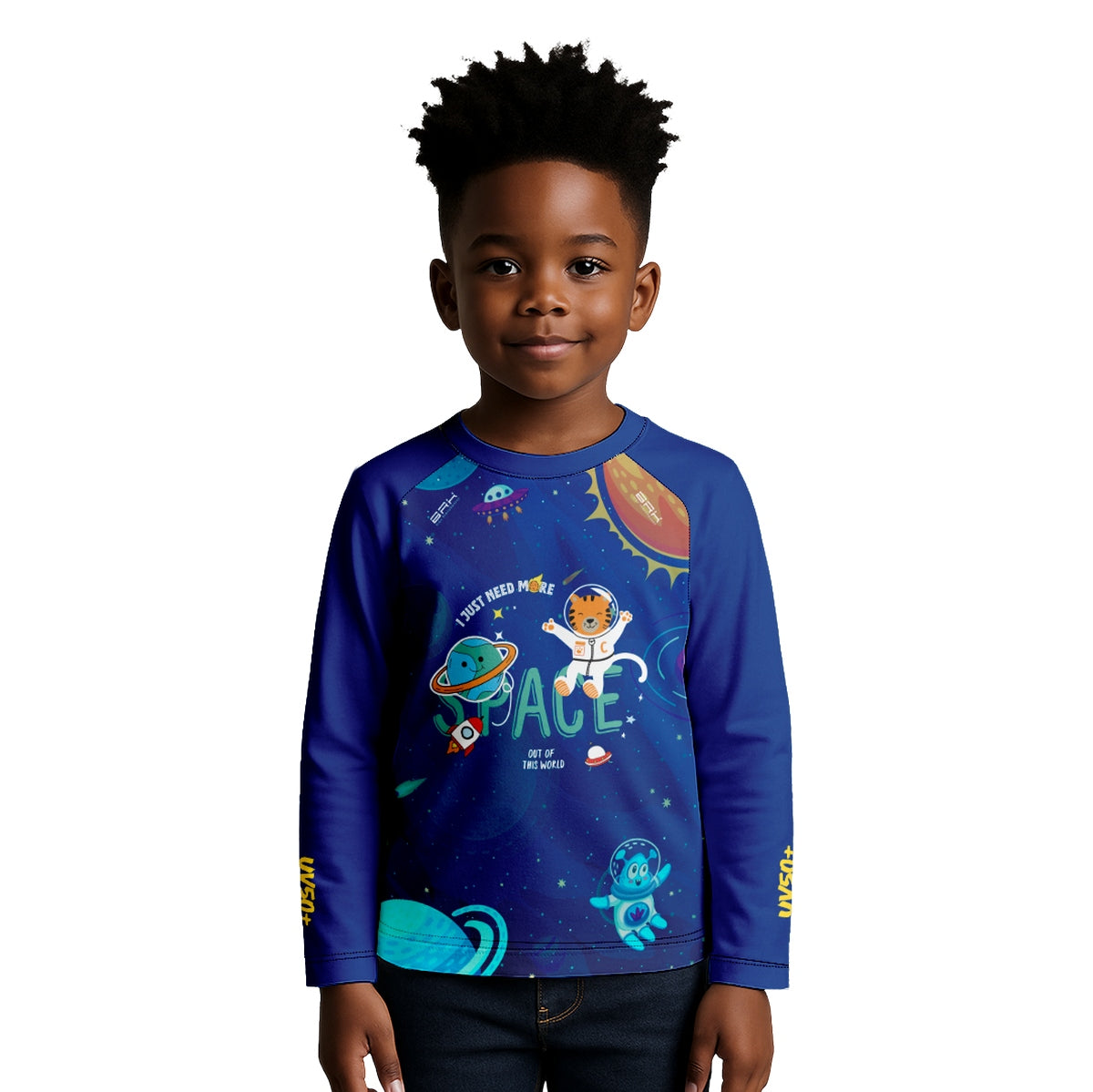 Camisa Agro Kids Brk Gatinho Astronauta com Proteção UV50