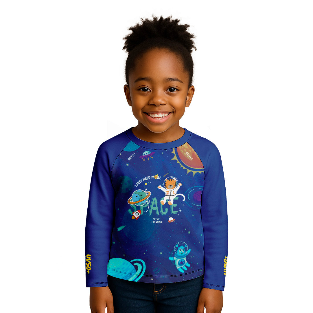 Camisa Agro Kids Brk Gatinho Astronauta com Proteção UV50