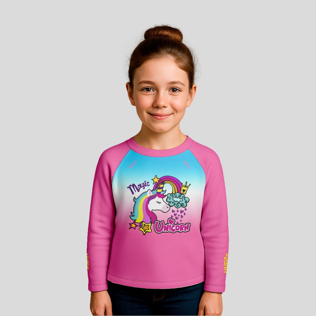 Camisa Agro Kids Brk Unicórnios com Proteção UV50