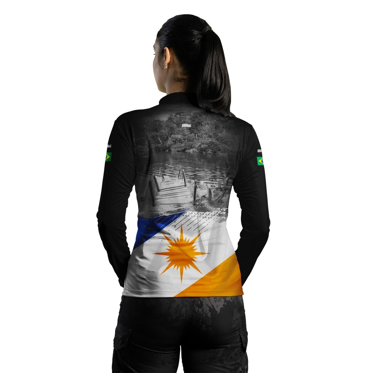 Camisa Feminina Brk Bandeira do Estado do Tocantins com Proteção Solar UV50+