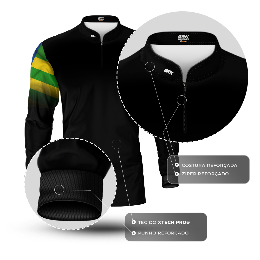 Camisa Brk Goiás Brasil com Proteção Solar UV50+