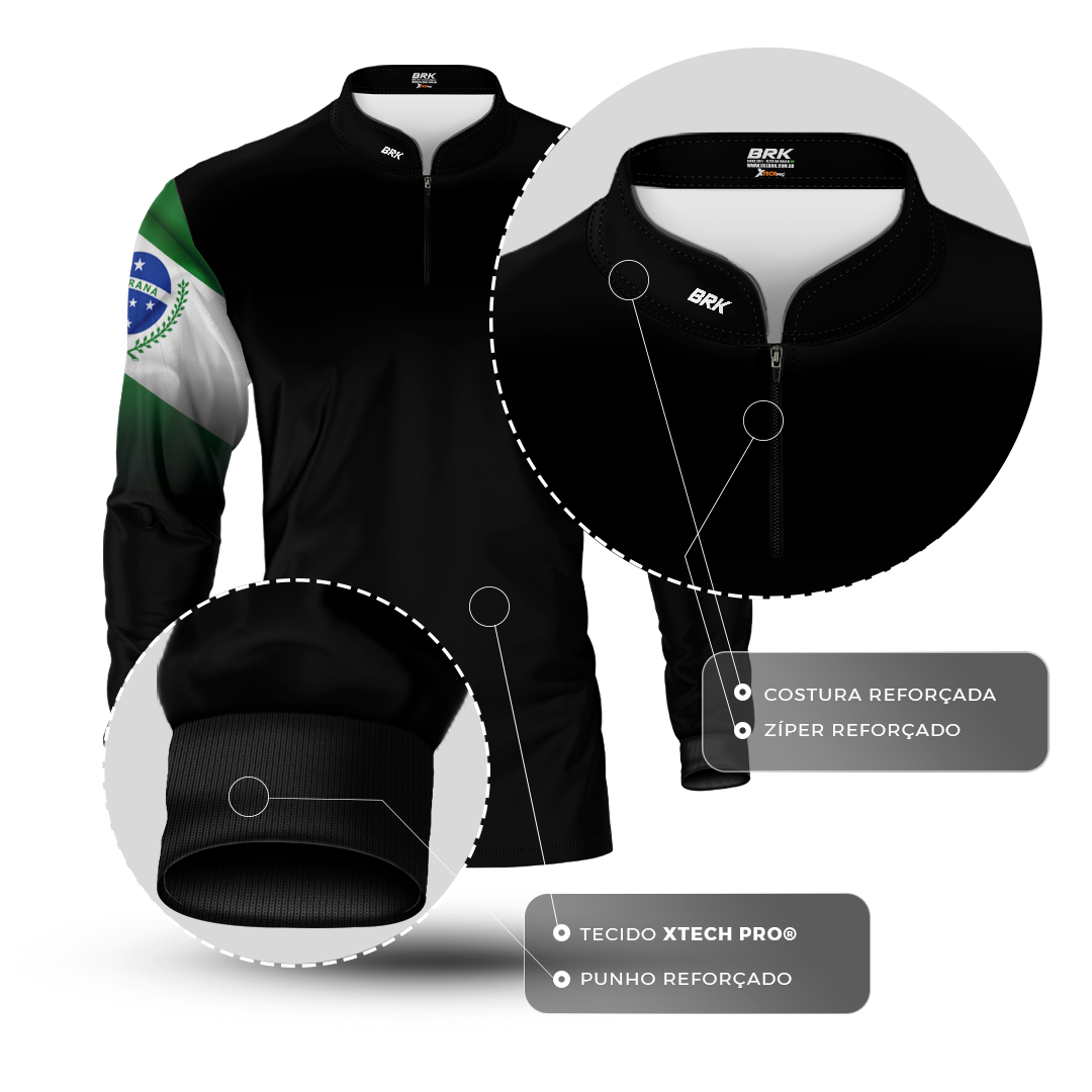 Camisa Agro Brk Paraná Brasil com Proteção Solar UV50+