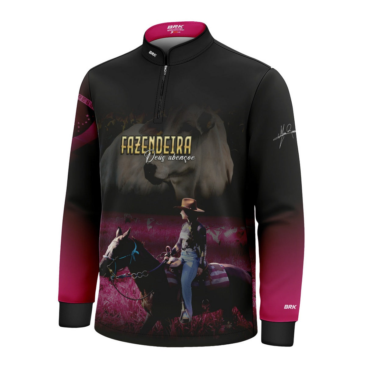 Camisa Agro Infantil Brk Maisa Fazendeira com Proteção Solar UV50+