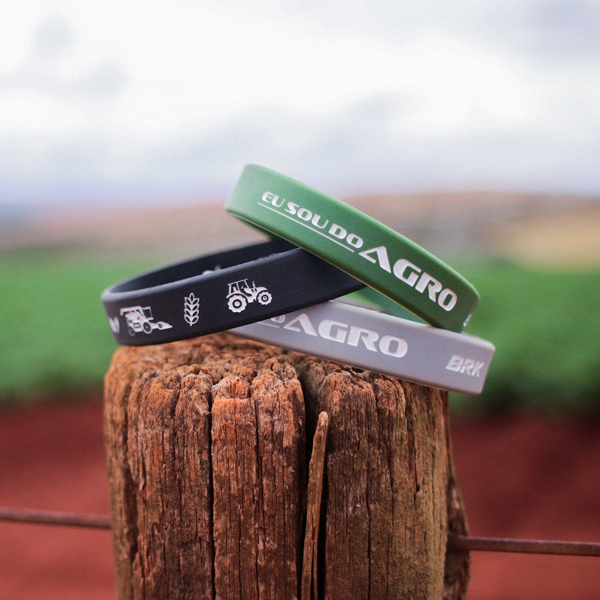 Pulseira de Silicone BRK Eu Sou Do Agro - BRINDE