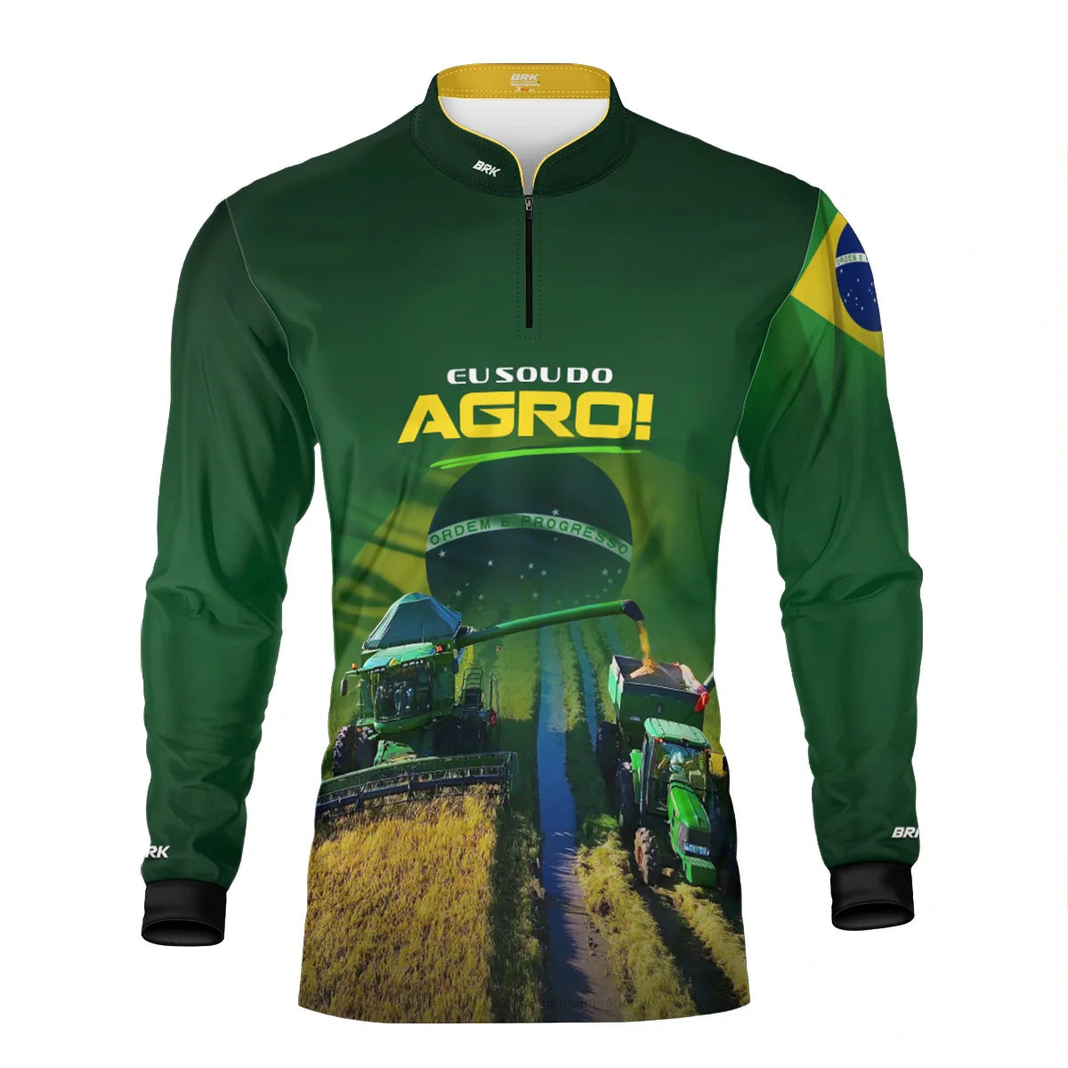 Camisa UV50 Agro Brk Eu sou do Agro Verde Brasil