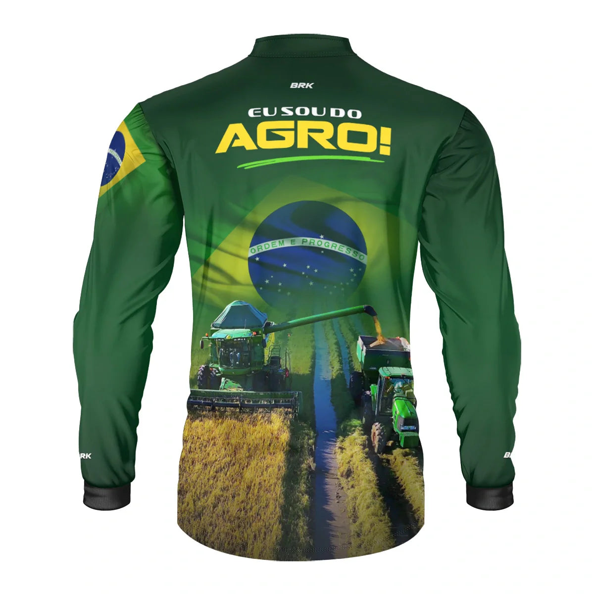 Camisa UV50 Agro Brk Eu sou do Agro Verde Brasil